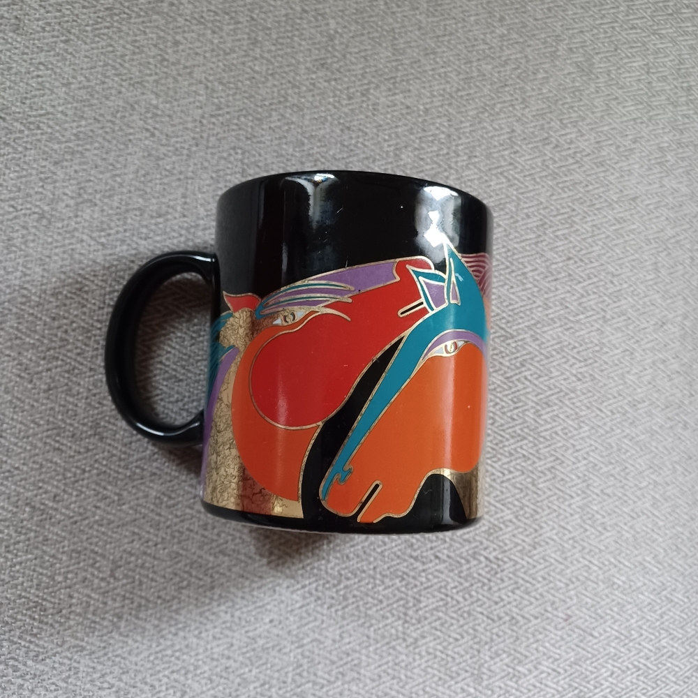 Vintage Laura Burch, horses mug, made in Japan